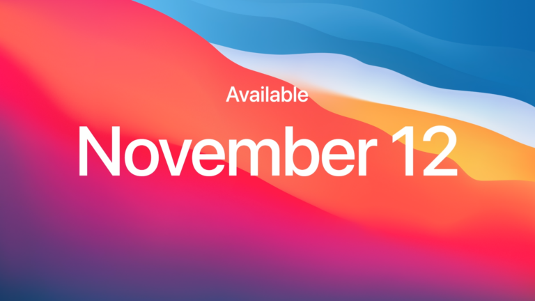macOS Big Sur is releasing on November 12th