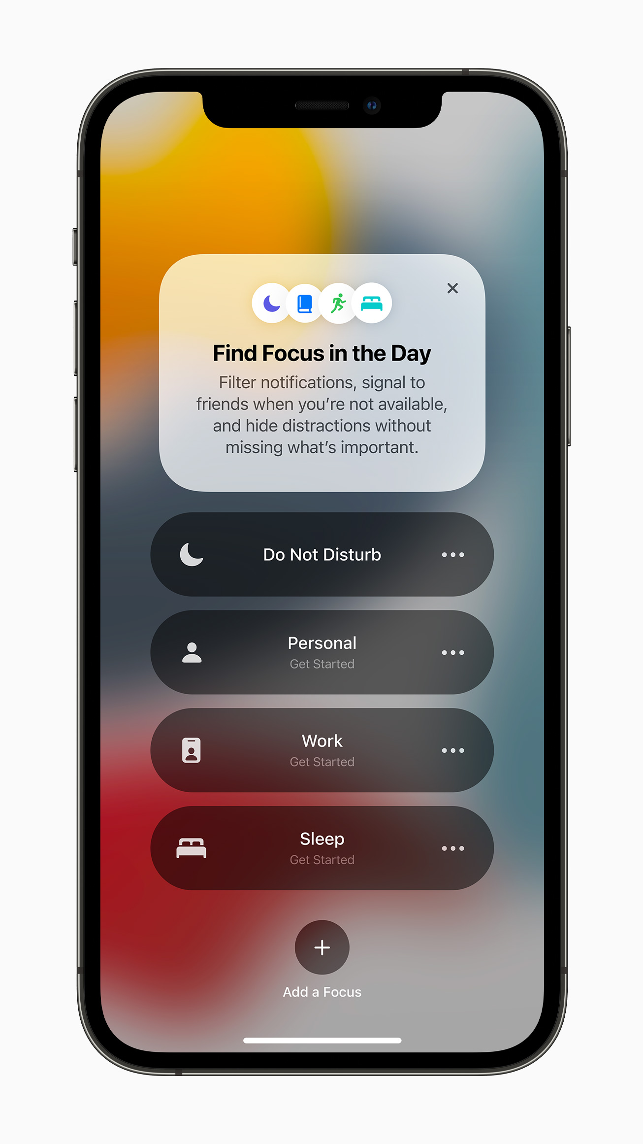 Focus on iOS 15