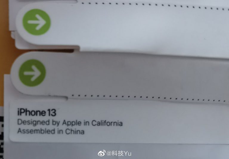 Alleged iPhone 13 stickers out in the wild.