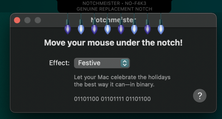 Notchmeister Makes The MacBook Pro’s Notch More Festive